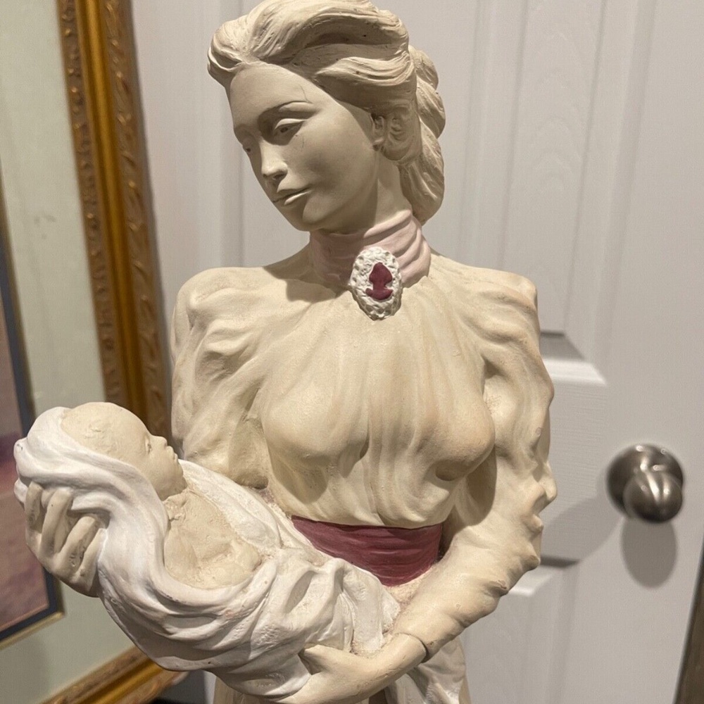 Alice Heath Austin Prod Inc 1990 Mother Love Victorian Mother Baby Sculpture